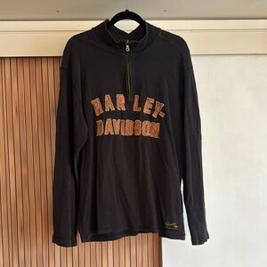 Harley-Davidson Black Quarter-Zip Pullover